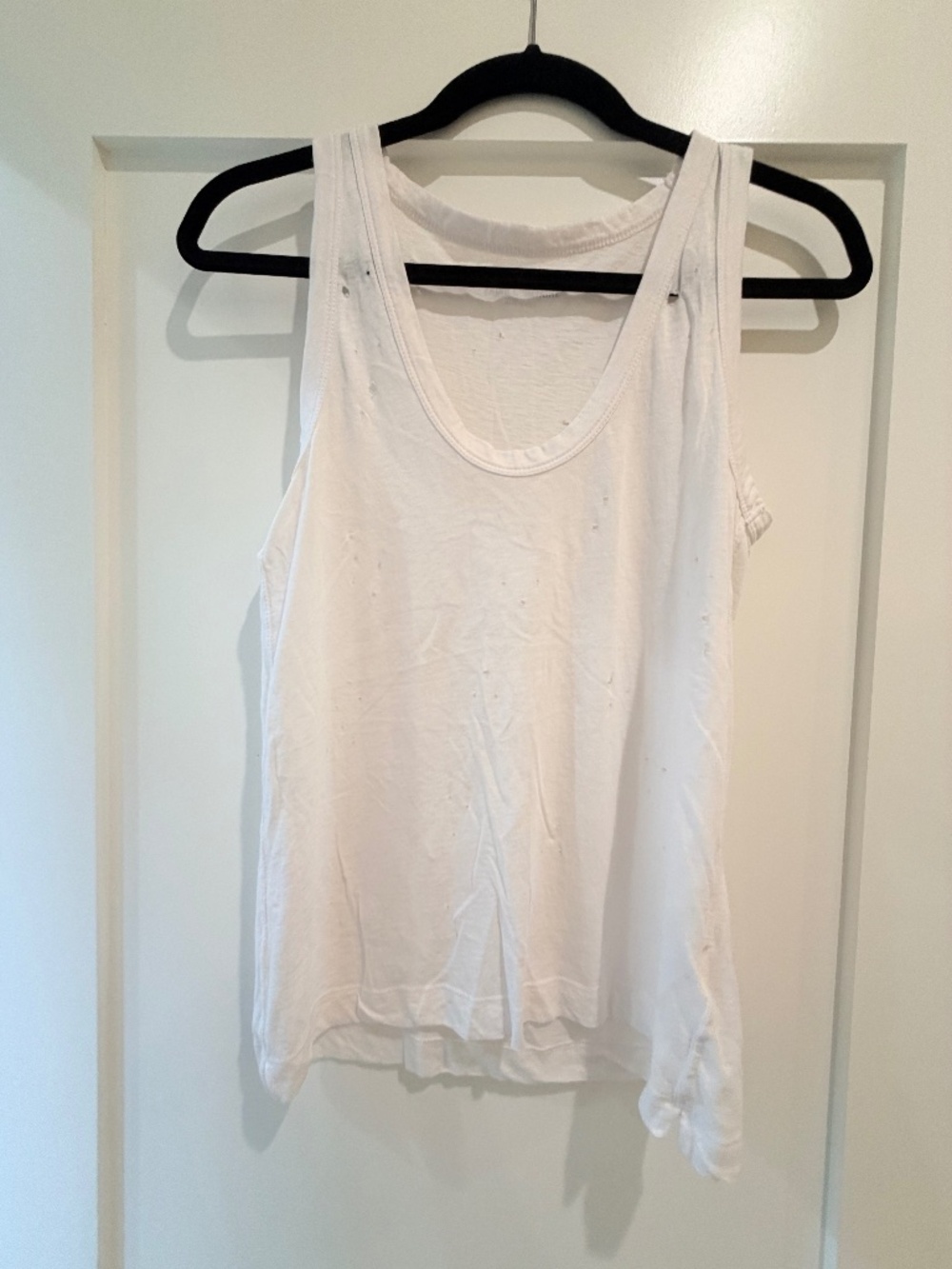 Zadig and Voltaire White Distressed Tank Top - Size Small
